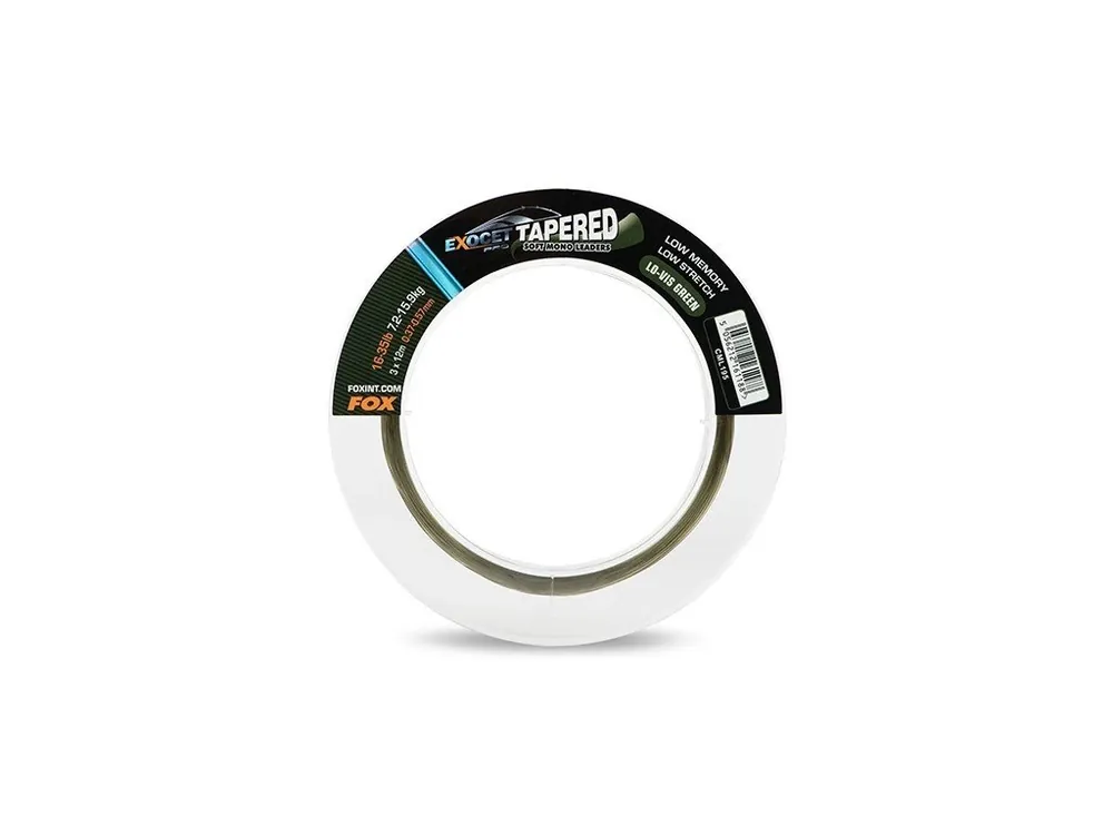 Bezpečná Platba Fox Šokový Vlasec Exocet Pro Tapered Leader 0.33- 0.50mm, 3x12 m