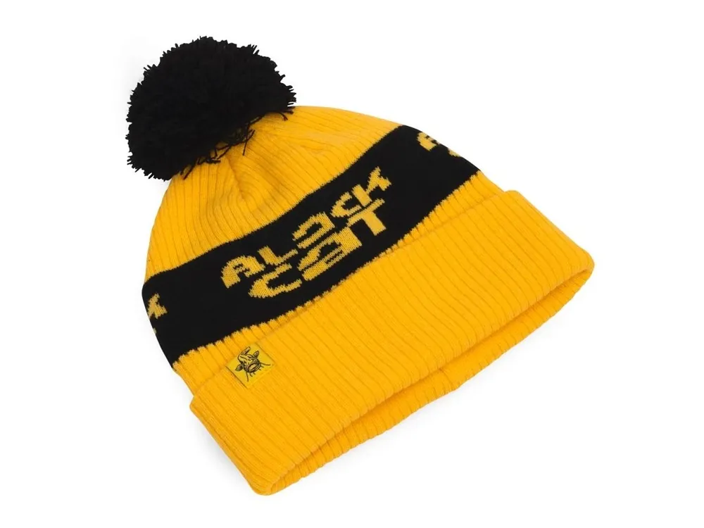 Black Cat Čepice Yellow Bobble Hat Novinka
