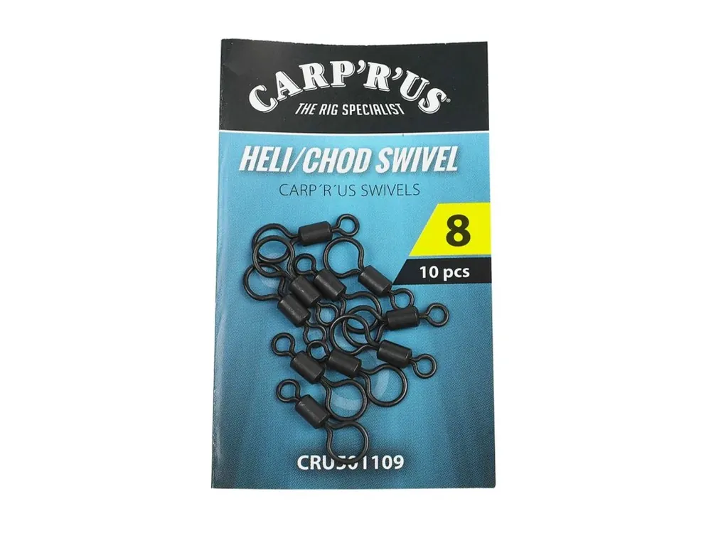 Značkový Carp´R´Us Obratlíky Heli/Chod Swivel vel. 8 (10 pcs)