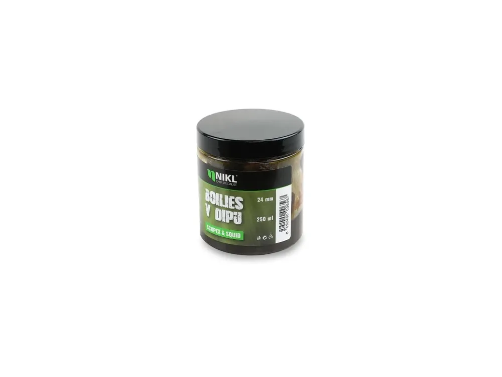 Cenově Výhodný Nikl Boilies v dipu Scopex & Squid 250ml