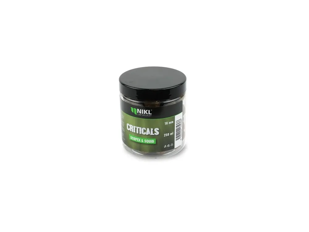 Nikl Criticals boilie Scopex & Squid 250ml Časově Omezené