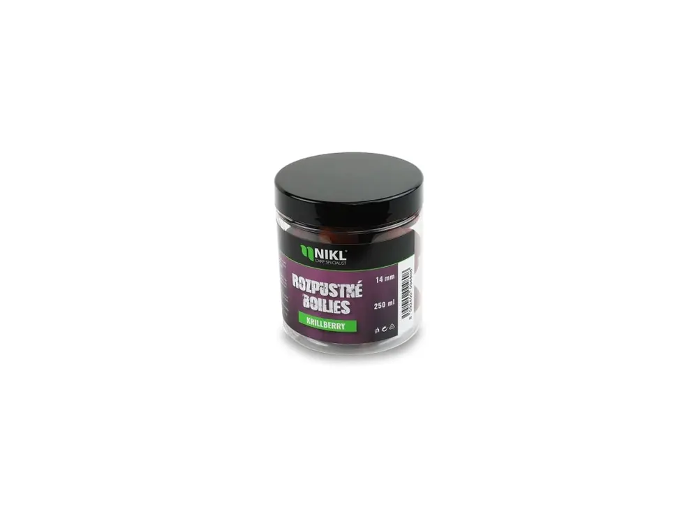 Nejprodávanější Nikl Rozpustné boilies Krill Berry 250ml