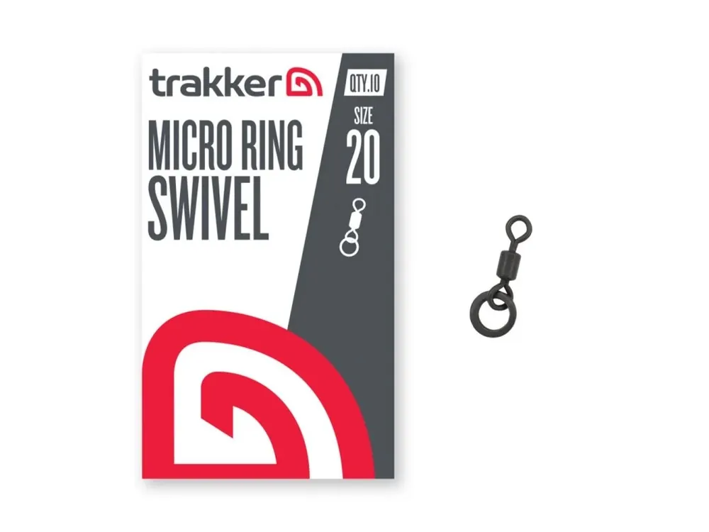 Trakker Obratlík s kroužkem Micro Ring Swivel vel. 20, 10ks Autentický