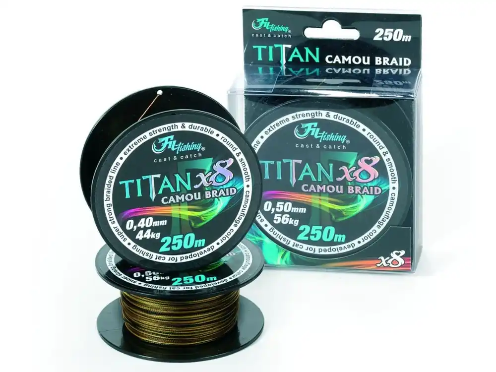Filfishing Sumcová Šňůra Titan Camou Braid 250m Vrácení Zdarma