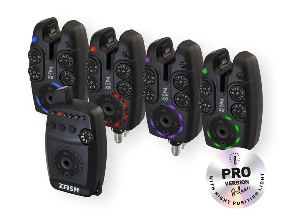 Ověřený ZFISH Sada Hlásičů Bite Alarm Set Zx8 PRO 4+1