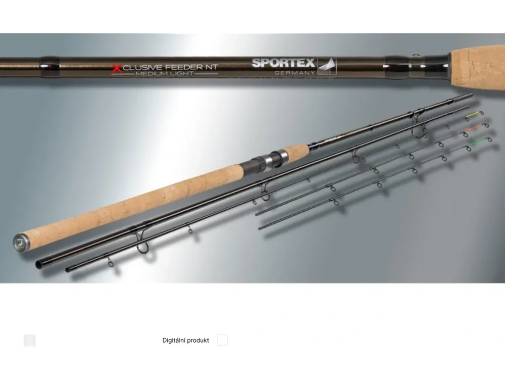 Sportex Náhradní feederová špice SET3 ks Xclusive Medium Feeder NT 390cm 90-160gr Levný