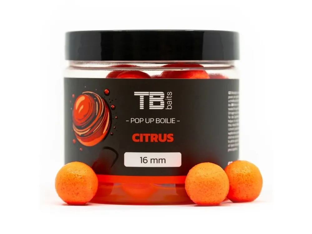 Dokud Zásoby Vydrží TB Baits Plovoucí Boilie Pop-Up Orange Citrus + NHDC 65 g
