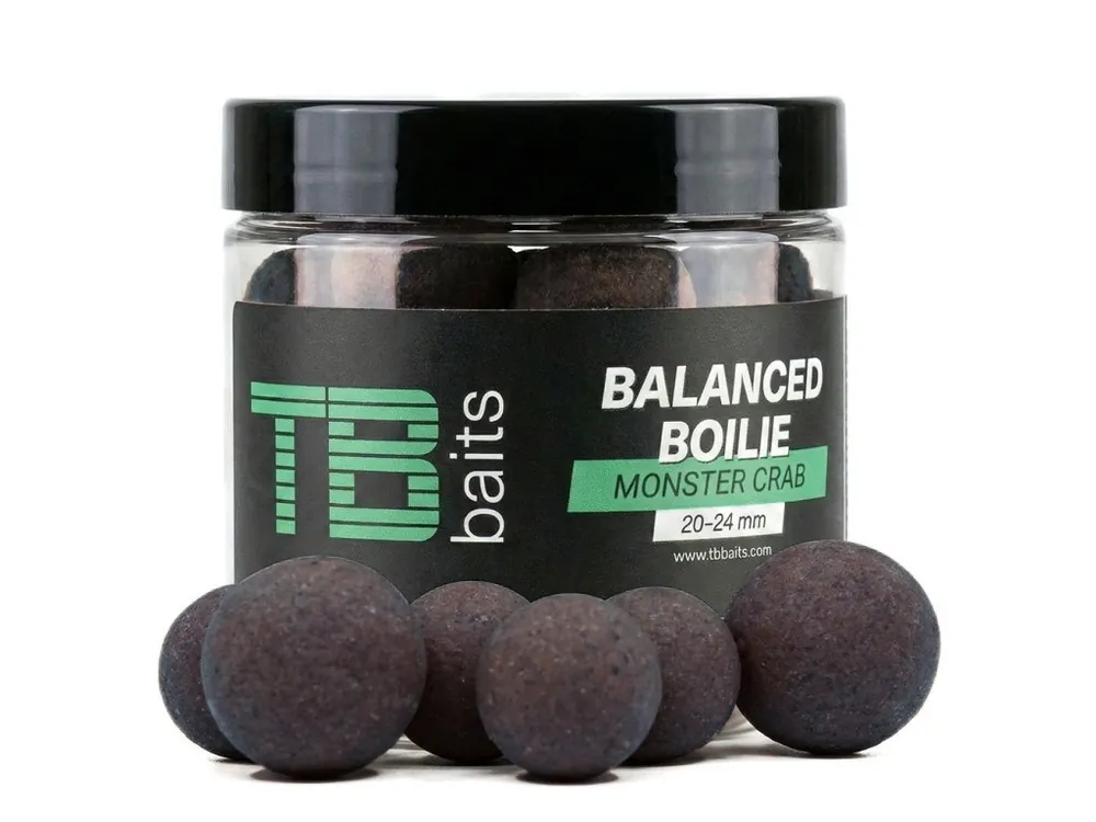 Sleva TB Baits Vyvážené Boilie Balanced + Atraktor Monster Crab 100 g 20-24 mm