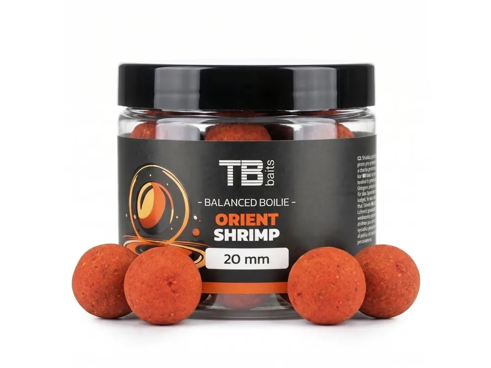 Akční Nabídka TB Baits Vyvážené Boilie Balanced + Atraktor Orient Shrimp 100 g