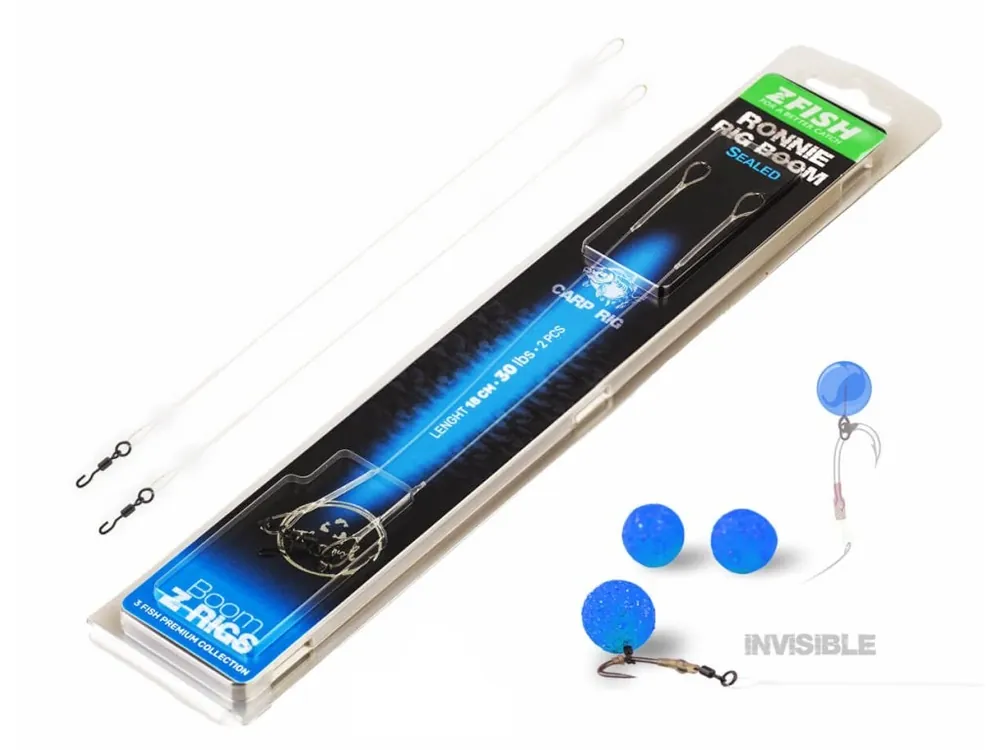 ZFISH Zatavený Návazec Ronnie Rig Boom 18cm/30lbs Super Cena