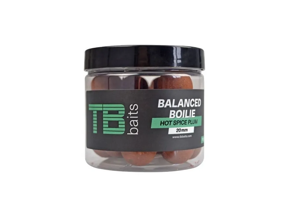 TB Baits Vyvážené Boilie Balanced Hot Spice Plum 100g - 20mm Sezónní Sleva