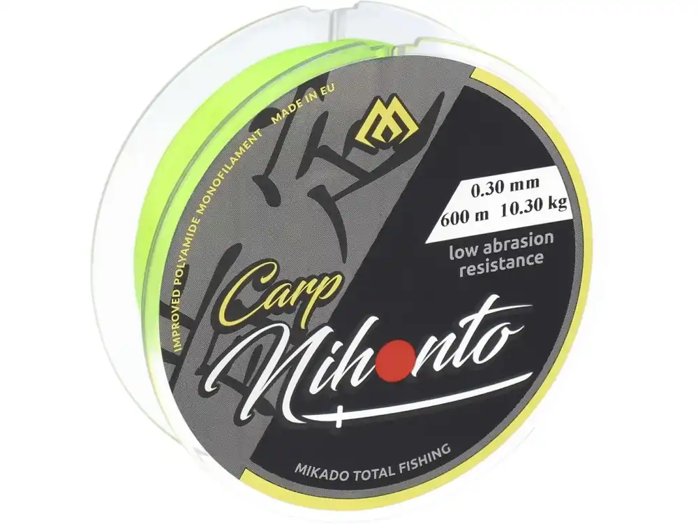 Mikado vlasec NIHONTO CARP - 0.30mm/10.30kg/5000m - FLUO/ŽLUTÁ - 1 cívka Expresní Doručení