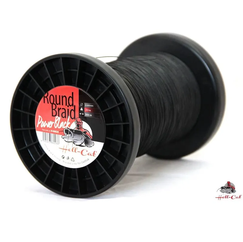 Levný Hell-Cat Splétaná šňůra Round Braid Power Black 1000m