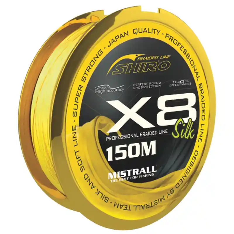 Mistrall šňůra Shiro Silk Braided Line X8 0,19mm 150m žlutá Nízká Cena