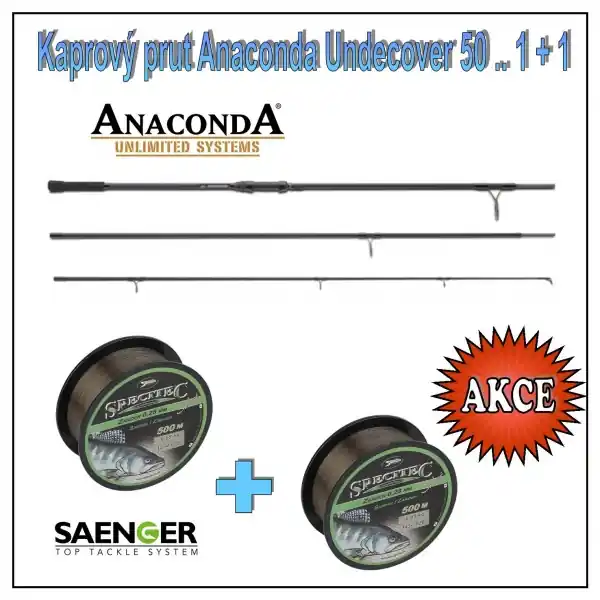 Nakupujte Hned Kaprový prut Anaconda Undercover 50 .. 1 + 1