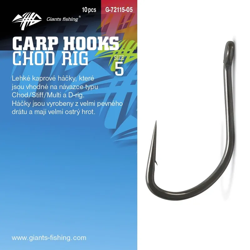 Giants fishing Háček s očkem Chod Rig 10ks vel.8 Horká Nabídka