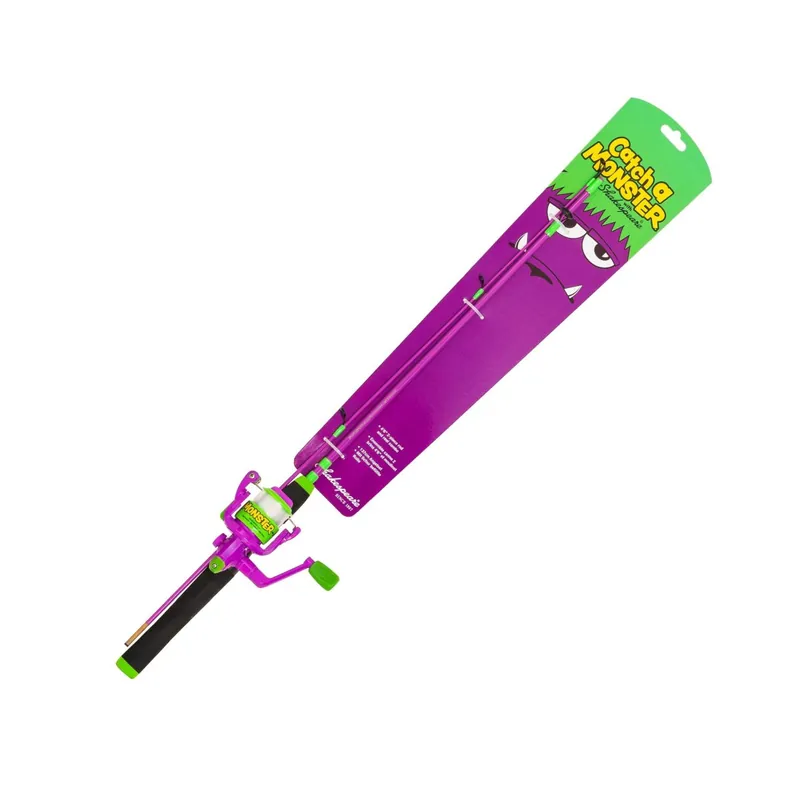 Dětský set prut s navijákem a vlascem Shakespeare Catch a Monster Purple Spin Set 1,40m Autentický