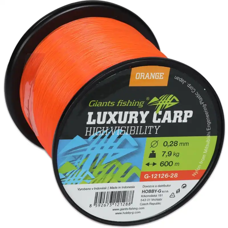 Ověřený Giants fishing Vlasec Luxury Carp High-Visibility Orange 600m 0,35mm/10,5kg