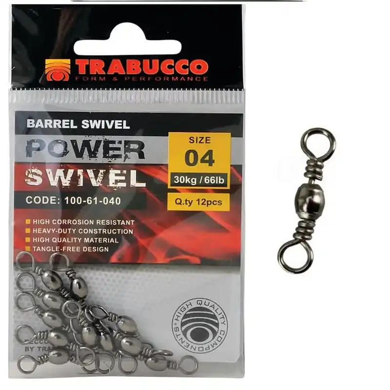 Výprodej Trabucco obratlík Barrel Swivel 12ks vel.6 (27kg)