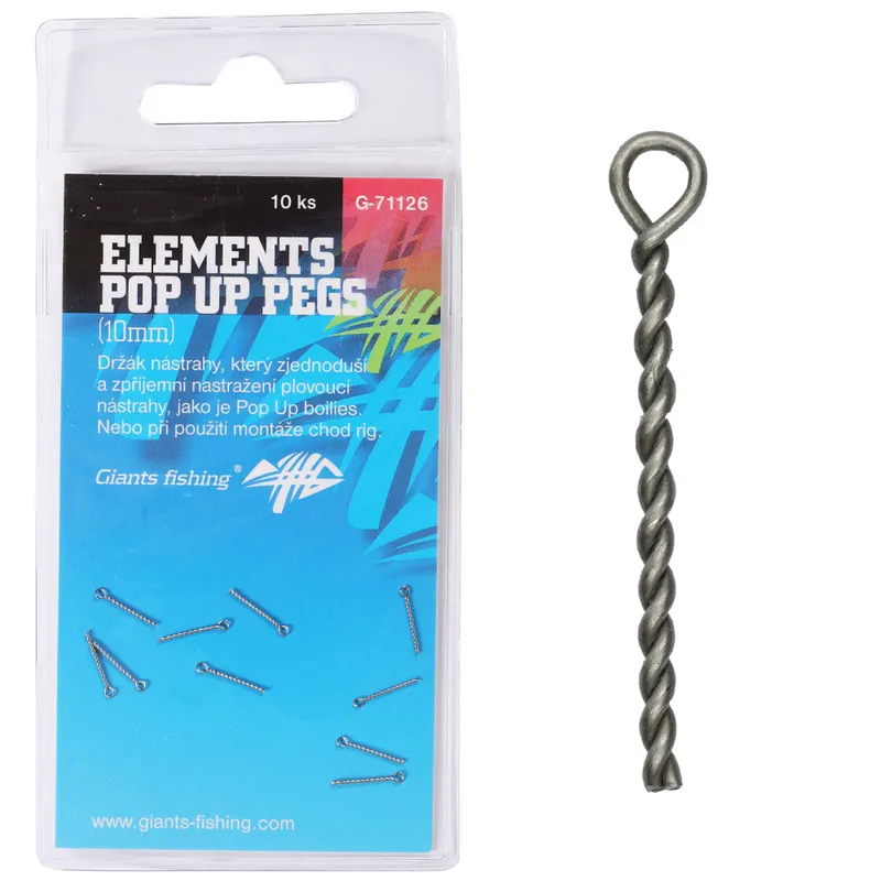 Cenově Výhodný Giants fishing Kolíček s očkem Elements Pop Up Pegs 10mm, 10ks