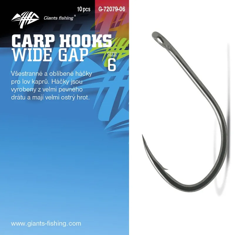 Giants fishing Háček s očkem Wide Gap 10ks vel.4 Autentický