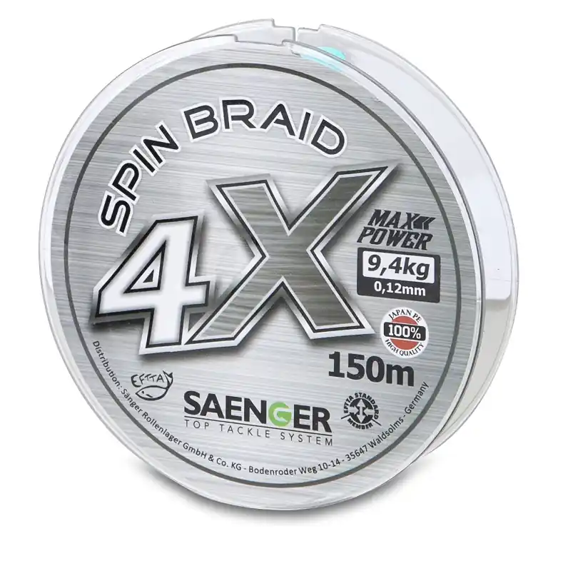 Saenger šňůra 4 X Spin Braid 150 m/ 0,18mm Originální