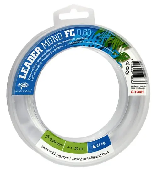 Giants fishing Návazcový vlasec Leader Mono FC 50m 0,60mm(24kg) Odeslání Ihned