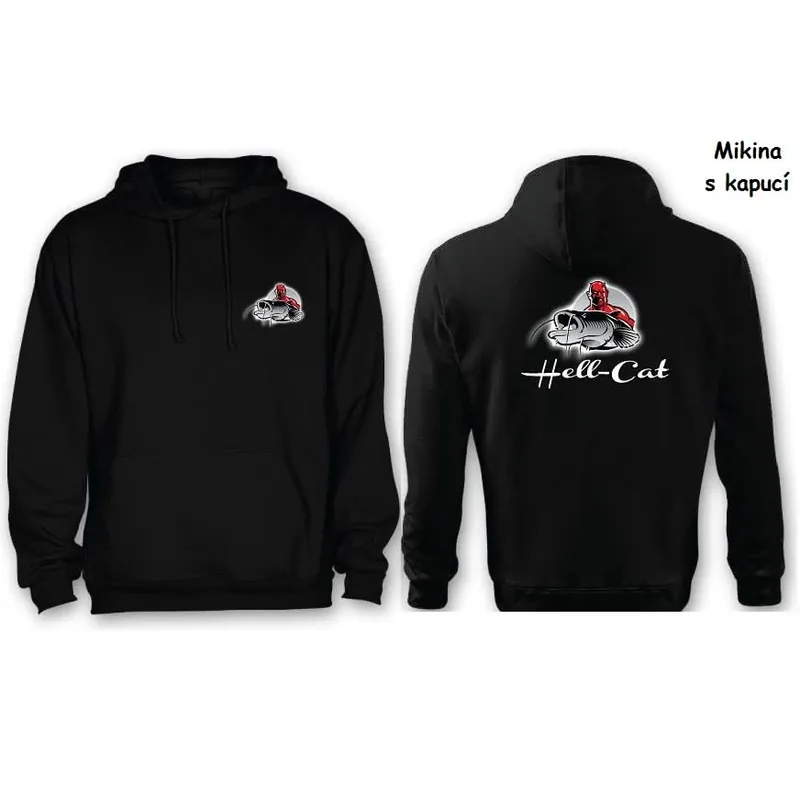 Tovární Cena Mikina Hell-Cat klokánek s kapucí černá 2XL