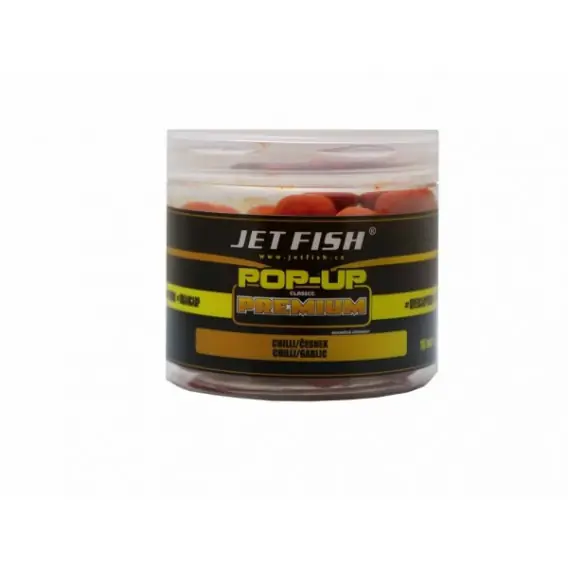 Originální JetFish - Plovoucí boilies Premium clasicc POP-UP 16 mm/60g - CHILLI/ČESNEK
