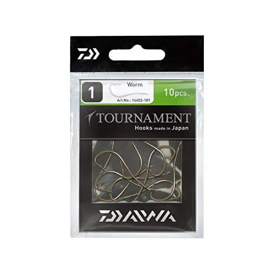Háček Daiwa Tournament Worm č. 4 / 10ks. (protihroty na ramínku) Pouze Dnes