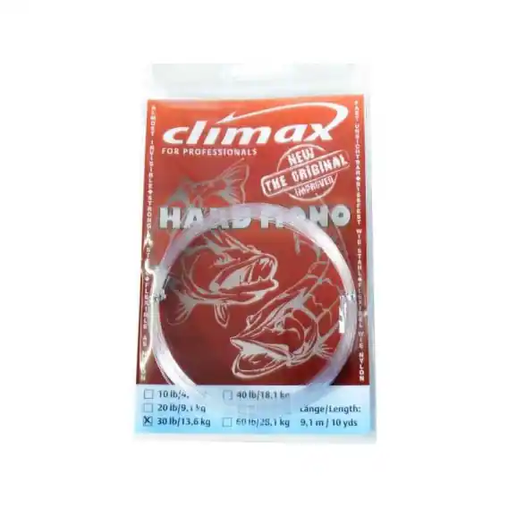 Návazcový silon na dravce Climax HARD MONO 9,1m/0,50mm/20lb/9,1kg Vrácení Zdarma