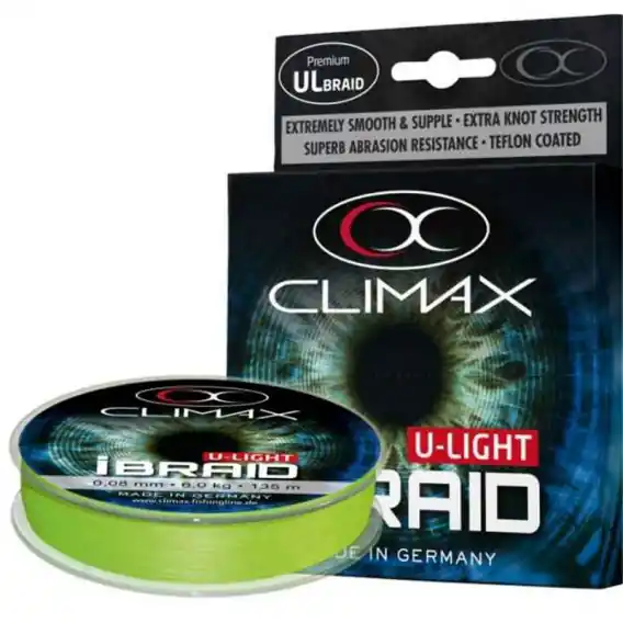 Aktuální CLIMAX Pletená šňůra iBraid U-Light neon-zelená 135m/0,10mm/7,5kg