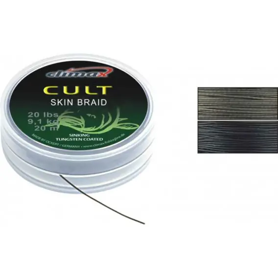 CLIMAX POTAHOVANÁ návazcová šňůrka CULT SKIN Braid - 20lbs / 9,1kg / 15m CAMOU GREEN Odeslání Ihned
