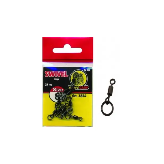 Extra Carp Swivel Rings vel.8 (25kg) - 10ks Dokud Zásoby Vydrží