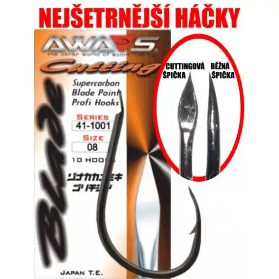 Nízká Cena AWA-SHIMA HÁČKY CUTTING BLADE 41-1001 - vel. 8 - 10ks.