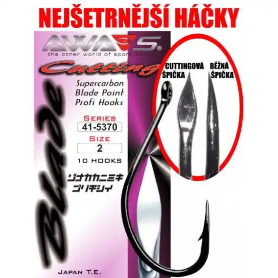 Vysoce Kvalitní Háček Awa-Shima Supercarbon blade 41-5370 vel. 3/0 - bal. 10ks.
