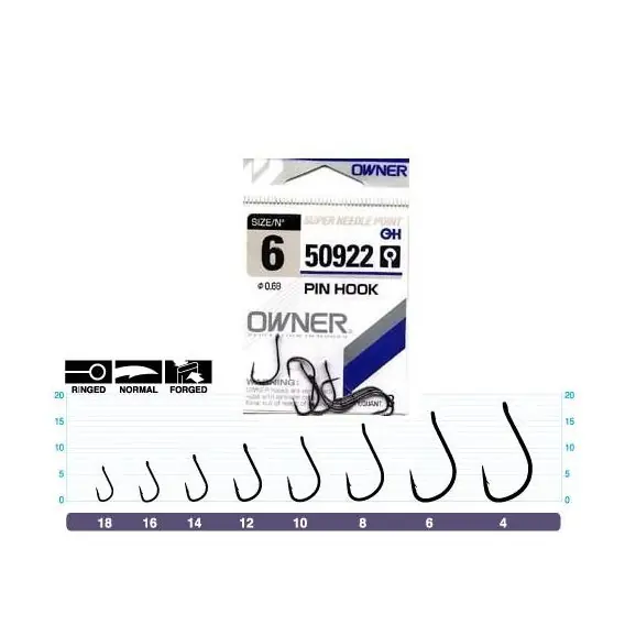 Háček OWNER PIN HOOK 50922 Vel. 18 - bal. 13ks. Víkendová Akce