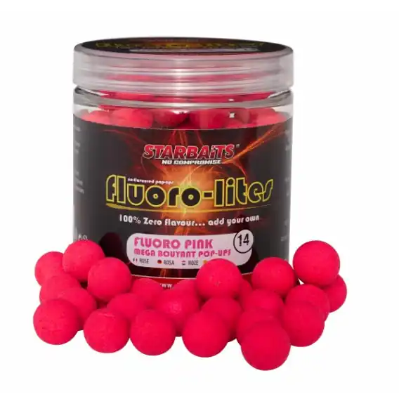 Plovoucí boilies STARBAITS POP UP FLUORO LITE 80g růžová - 14mm Omezená Nabídka