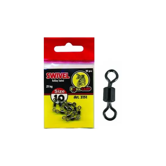 Horká Nabídka Extra Carp Rolling Swivel vel.6 (29kg) - 10ks