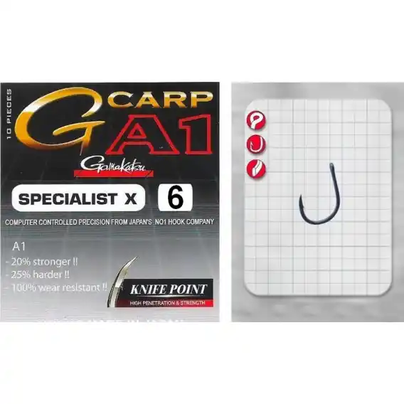 Odeslání Ihned GAMAKATSU - Háčky G-Carp A1 Specialist X vel.6
