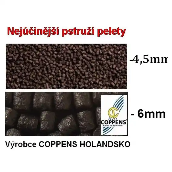 COPPENS POTÁPIVÉ GRANULE PRO PSTRUHY 4,5mm/900g Dokud Zásoby Vydrží