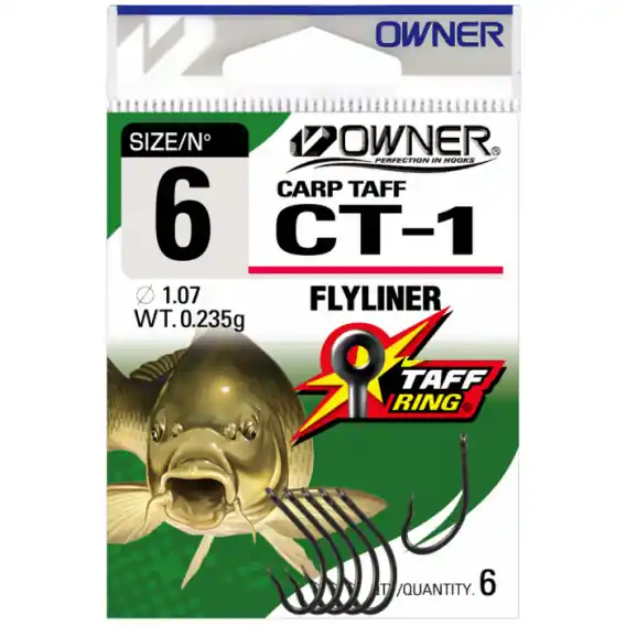 Oblíbený Háček Owner s Protihrotem s Očkem CT-1 vel. 2 - bal.5ks.