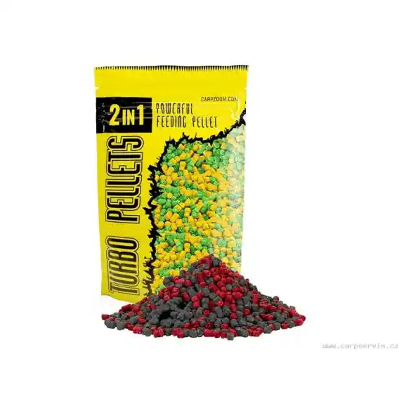 Omezená Nabídka Carp Zoom - Turbo Pellets 2v1 - 500 g/3 mm/JAHODA-RYBA