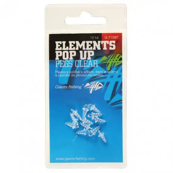 Giants Fishing ELEMENTS POP-UP PEGS CLEAR (vrtáček s očkem na POP-UP boilie) Nejprodávanější