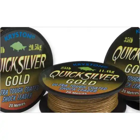 Časově Omezené Pletenka Kryston Quick Silver GOLD- 20m / 45lb / 20,5kg