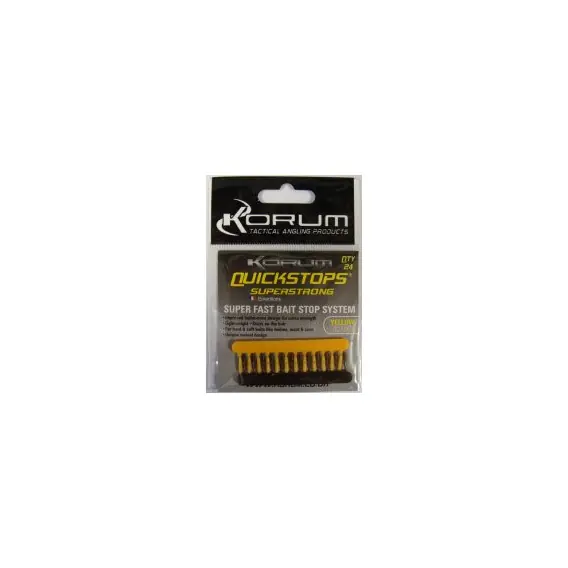 KORUM Rychlozarážky QUICKSTOPS SUPERSTRONG YELLOW/BROWN 24ks Jen Po Omezenou Doba