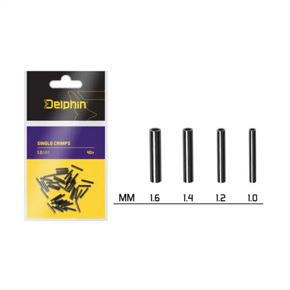 Delphin Single CRIMPS KRIMPOVACÍ SPOJKY 40ks/1.0mm Výprodej