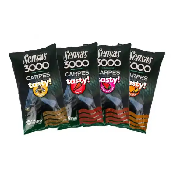 Sensas krmení 3000 Carp Tasty Orange - Kapr POMERANČ - 1kg Jen Po Omezenou Doba