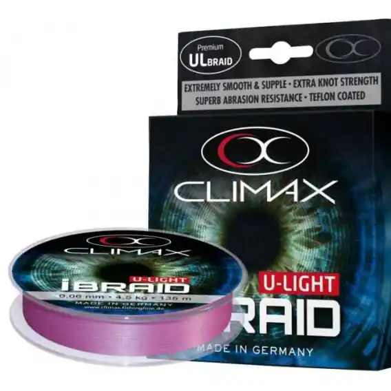 Kup Teď CLIMAX Pletená šňůra iBraid U-Light fluo fialová 135m/0,10mm/7,5kg
