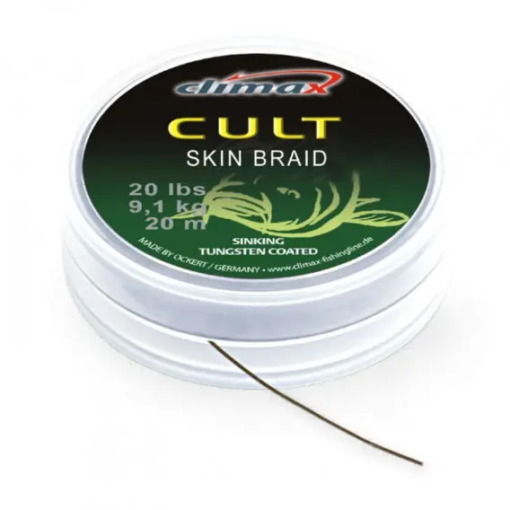 Climax potahovaná návazcová šňůrka Cult Skin Braid 20lb 10m CAMOU BROWN Top Prodej